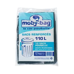 Castorama 10 Sacs Poubelle Renforcés Noirs 110L