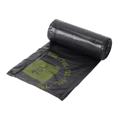 Castorama 20 Sacs Poubelle à Poignées Coulissantes Noirs 70 L