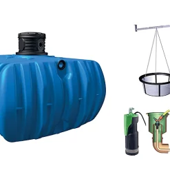 Castorama Lot Récupérateur D'eau De Pluie Jardin Confort Flat Graf 5000 L