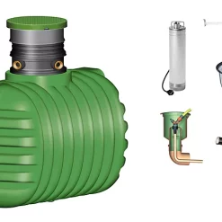 Castorama Lot Récupérateur D’eau De Pluie Jardin Confort Graf Cristall 1600L