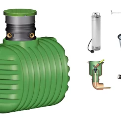 Castorama Lot Récupérateur D’eau De Pluie Jardin Confort Graf Cristall 2650L